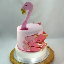 Flamingo Cake 2 Tier